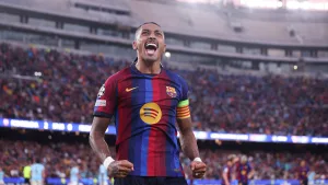 Barcelona Wins Champions League Opener With 2 Goals From Red-Hot Raphinha