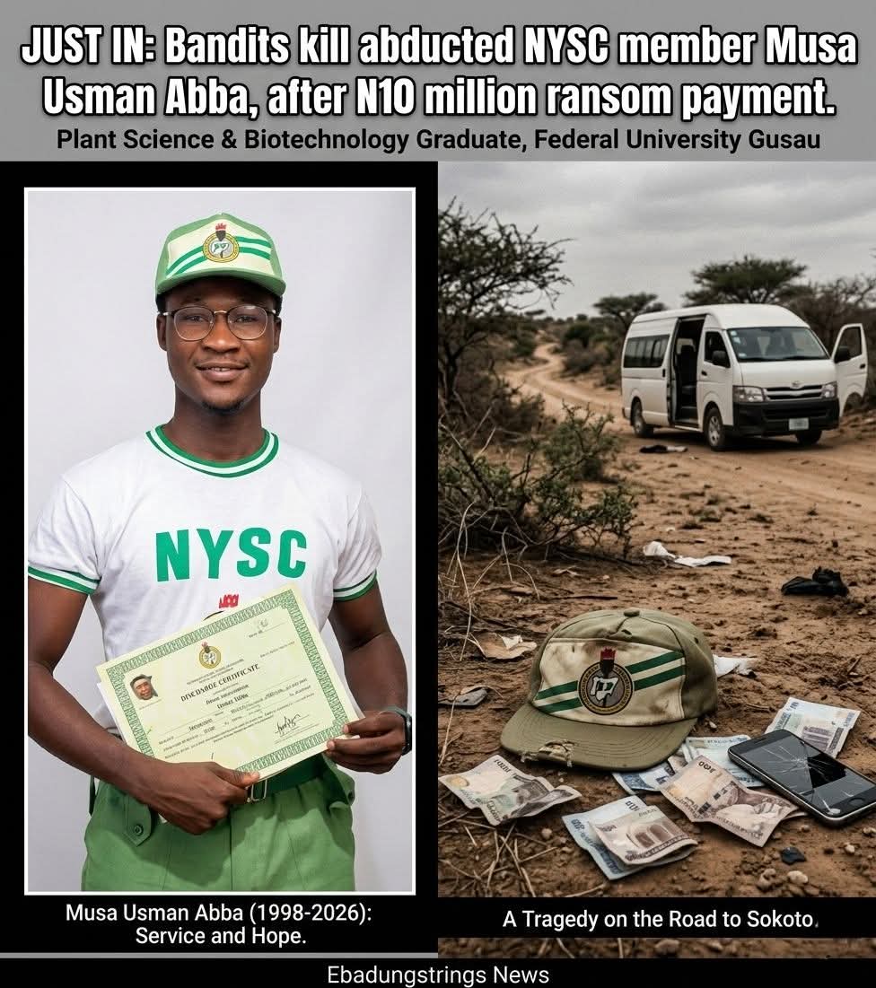 Tragedy in the North: Kidnapped NYSC Member Musa Usman Abba Killed After ₦10M Ransom Payment