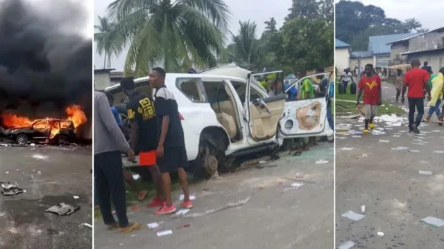 Arson Attack: Cross River Catholic Church records and Priest's Cars Burnt in Midnight Raid