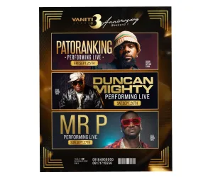 Patoranking, Mr P, Duncan Mighty, others headline VANITI Lagos 3rd anniversary