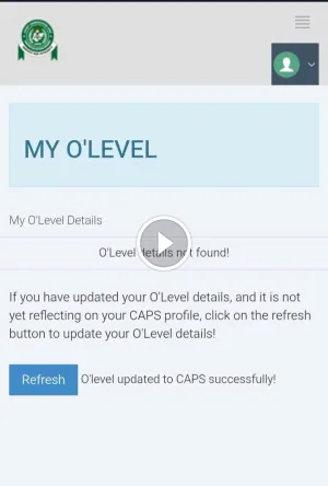 Do this if you see “O’Level not found” on your Jamb caps