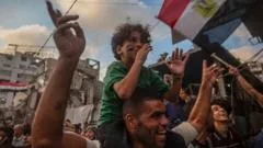 Watch: Gaza football fans watch World Cup from rubble