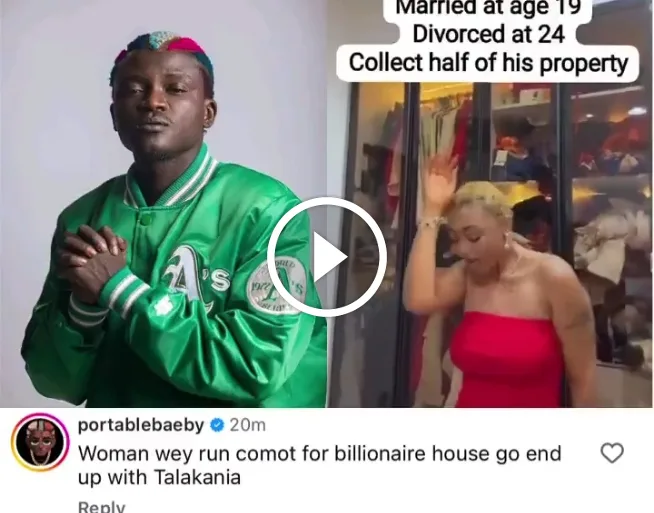 Married at 19, Divorced at 24 – Regina Daniel vibes at video (Portable reacts : Woman wey run Comot for billionaire house)