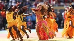 Shakira, Madonna, Justin Bieber and BTS perform at colourful World Cup half-time show