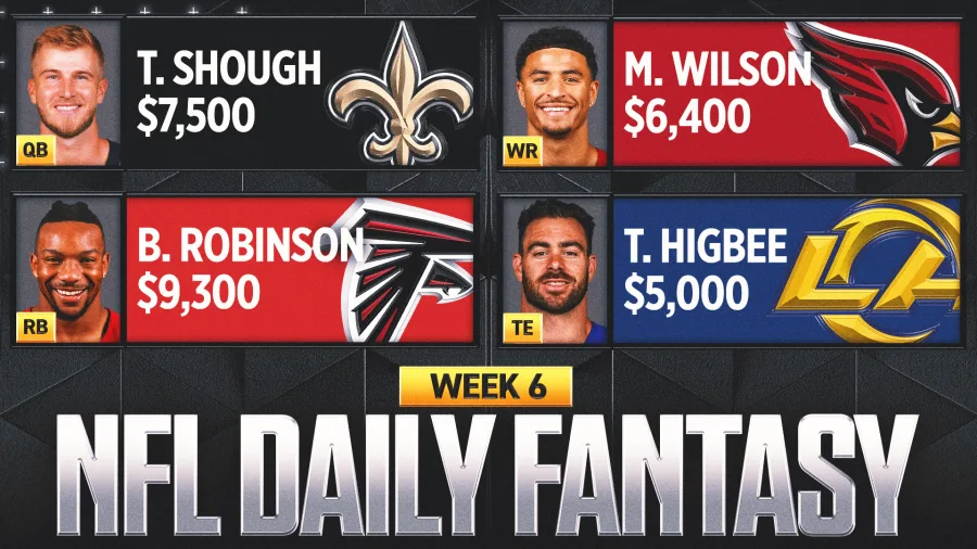 NFL DFS Week 6: Best Picks, Lineup Advice and Value Plays